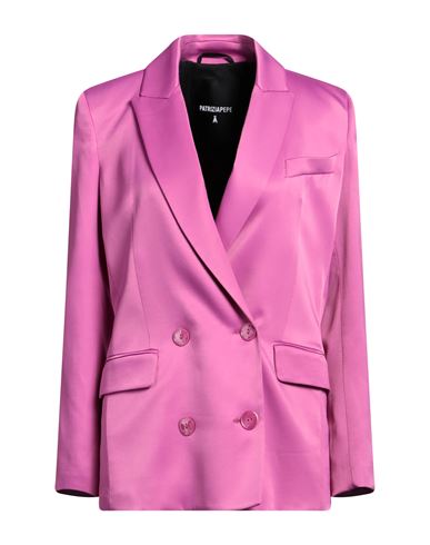 Shop Patrizia Pepe Woman Blazer Fuchsia Size 6 Viscose, Elastane In Pink
