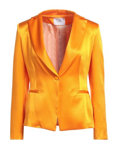 Soallure Woman Suit Jacket Orange Size 2 Viscose