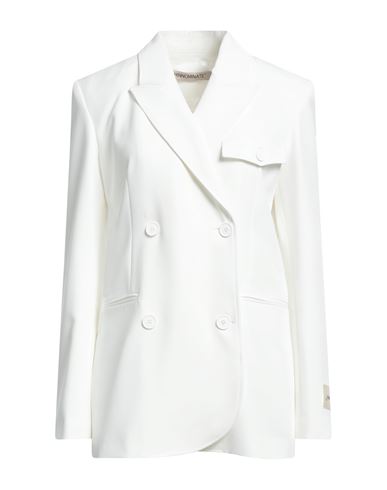 Hinnominate Woman Suit Jacket White Size Xl Polyester, Elastane