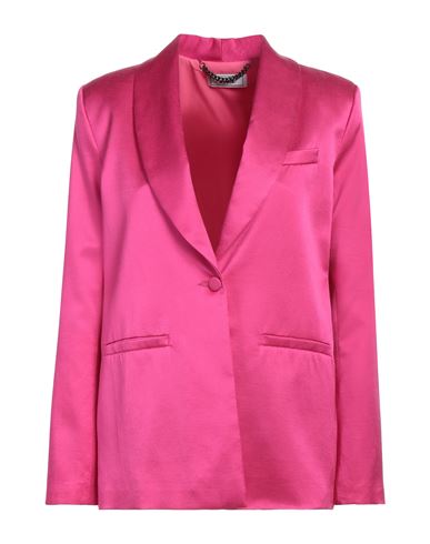 Jijil Woman Blazer Fuchsia Size 2 Cotton, Silk, Elastane, Acetate, Pbt - Polybutylene Terephthalate In Pink