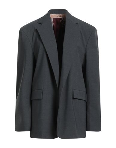 N°21 Woman Suit Jacket Lead Size 10 Polyester, Wool, Elastane In Grey