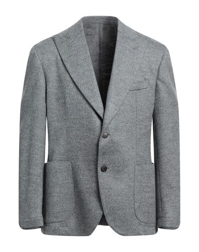 Barba Napoli Man Suit Jacket Grey Size 44 Wool