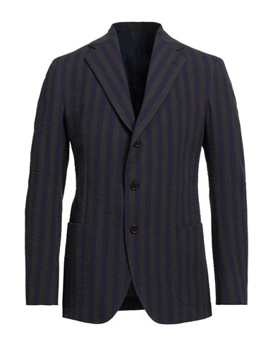 De Petrillo Man Suit Jacket Midnight Blue Size 40 Cotton