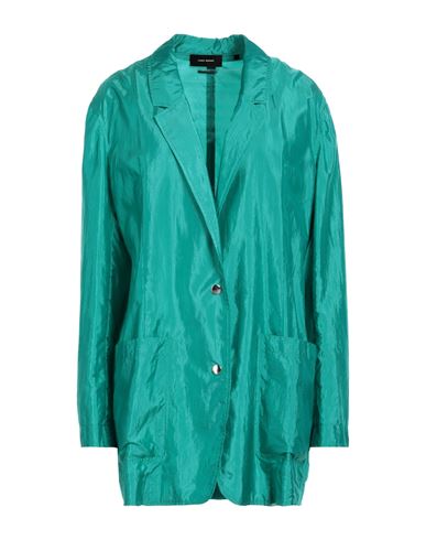 Isabel Marant Woman Blazer Green Size 10 Polyester, Silk