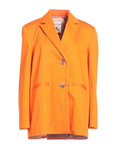 Semicouture Woman Blazer Orange Size 4 Cotton, Elastane