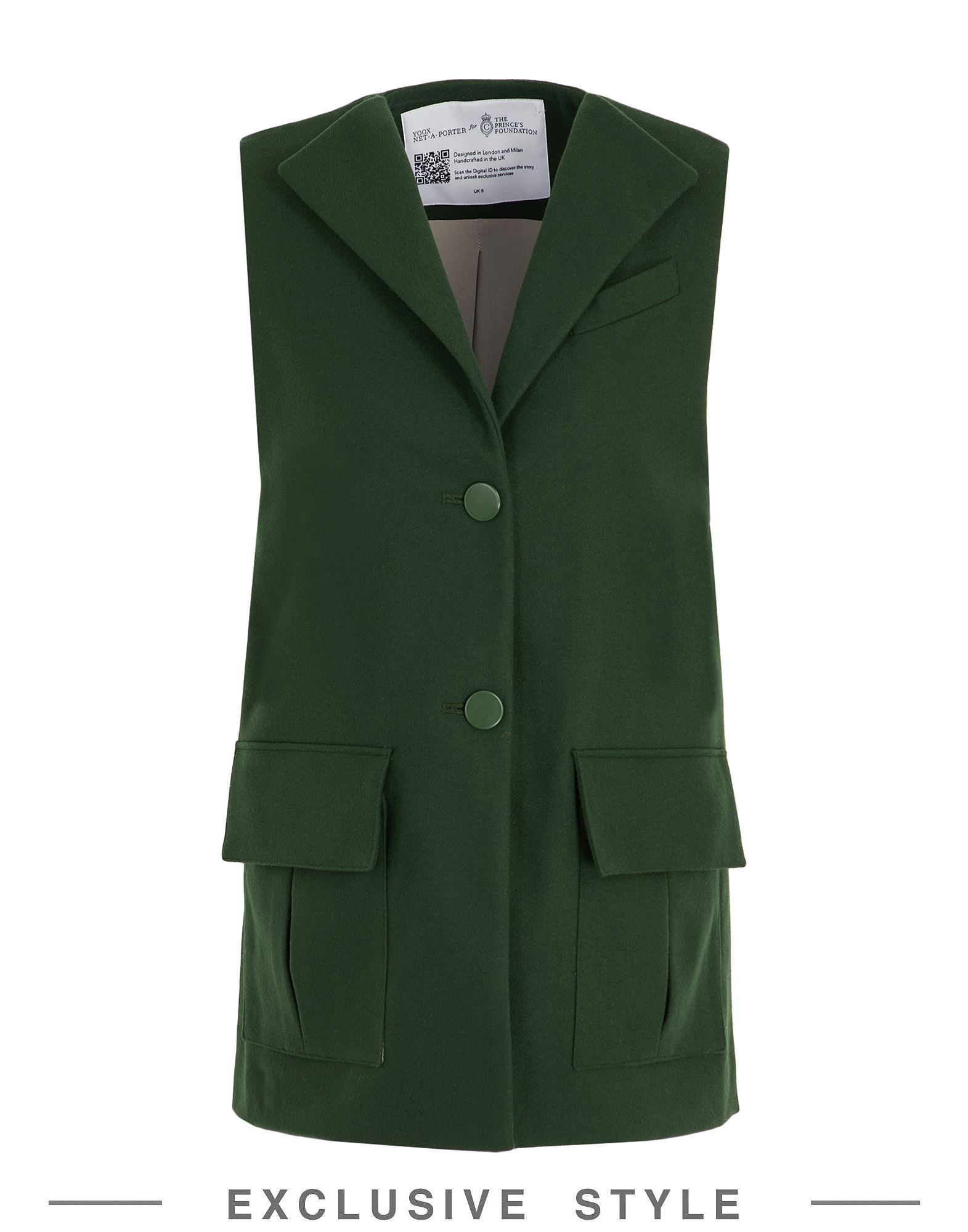 Yoox Net-a-porter For The Prince's Foundation Woman Blazer Dark Green Size 16 Virgin Wool