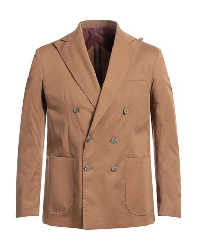 Neill Katter Man Suit Jacket Camel Size 36 Cotton, Elastane In Beige
