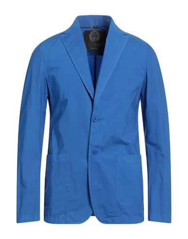 T-jacket By Tonello Man Blazer Bright Blue Size L Cotton, Elastane