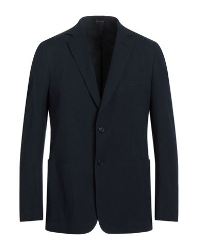 DUNHILL DUNHILL MAN SUIT JACKET MIDNIGHT BLUE SIZE 42 COTTON, ELASTANE