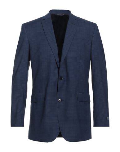 Brooks Brothers Man Suit Jacket Slate Blue Size 42 Wool, Polyacrylic, Lycra