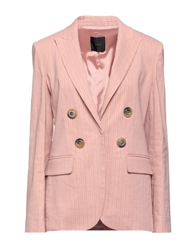 Pinko Woman Blazer Antique Rose Size 8 Linen, Viscose, Elastane, Polyester In Pink