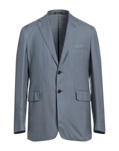 Dunhill Man Blazer Grey Size 44 Cashmere, Mulberry Silk
