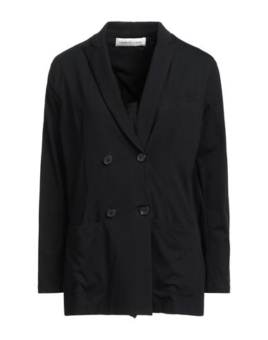 Lamberto Losani Woman Suit Jacket Black Size 4 Cotton, Elastane, Silk