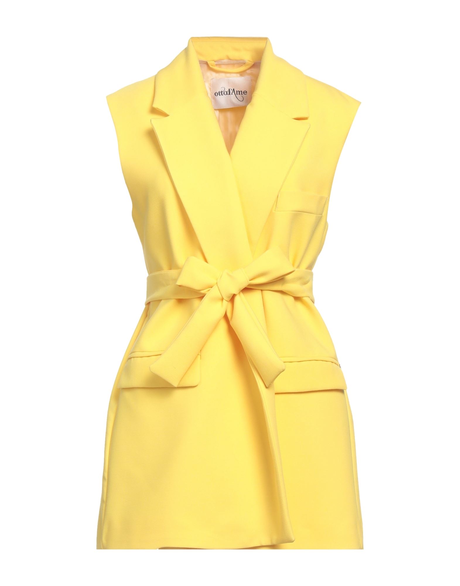 Ottod'ame Woman Blazer Yellow Size 10 Polyester, Viscose, Elastane