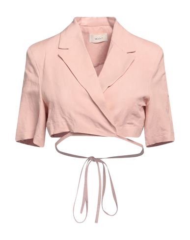 Vicolo Woman Blazer Pastel Pink Size M Viscose, Linen