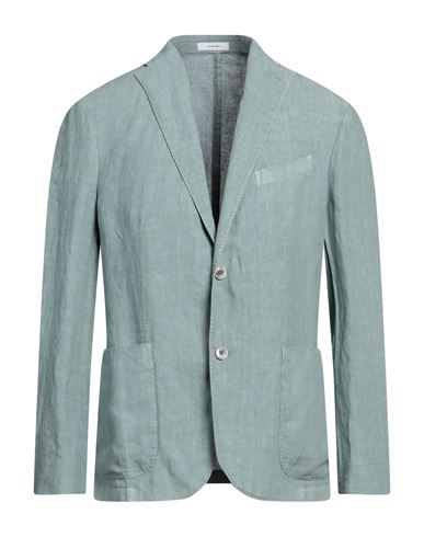 Boglioli Man Suit Jacket Light Green Size 40 Linen