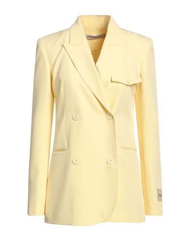 Hinnominate Woman Suit Jacket Light Yellow Size L Polyester, Elastane