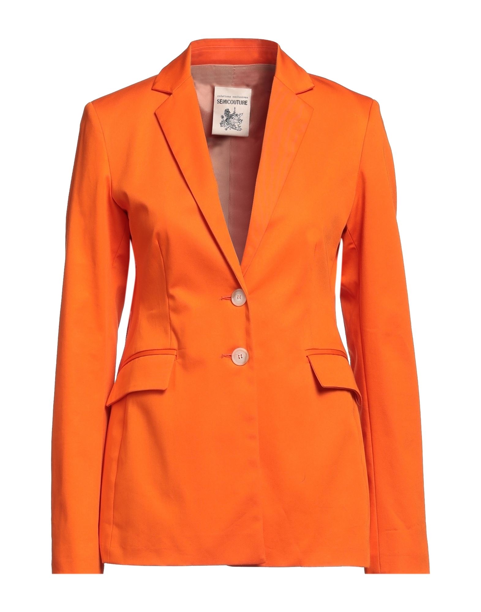 Semicouture Suit Jackets In Orange