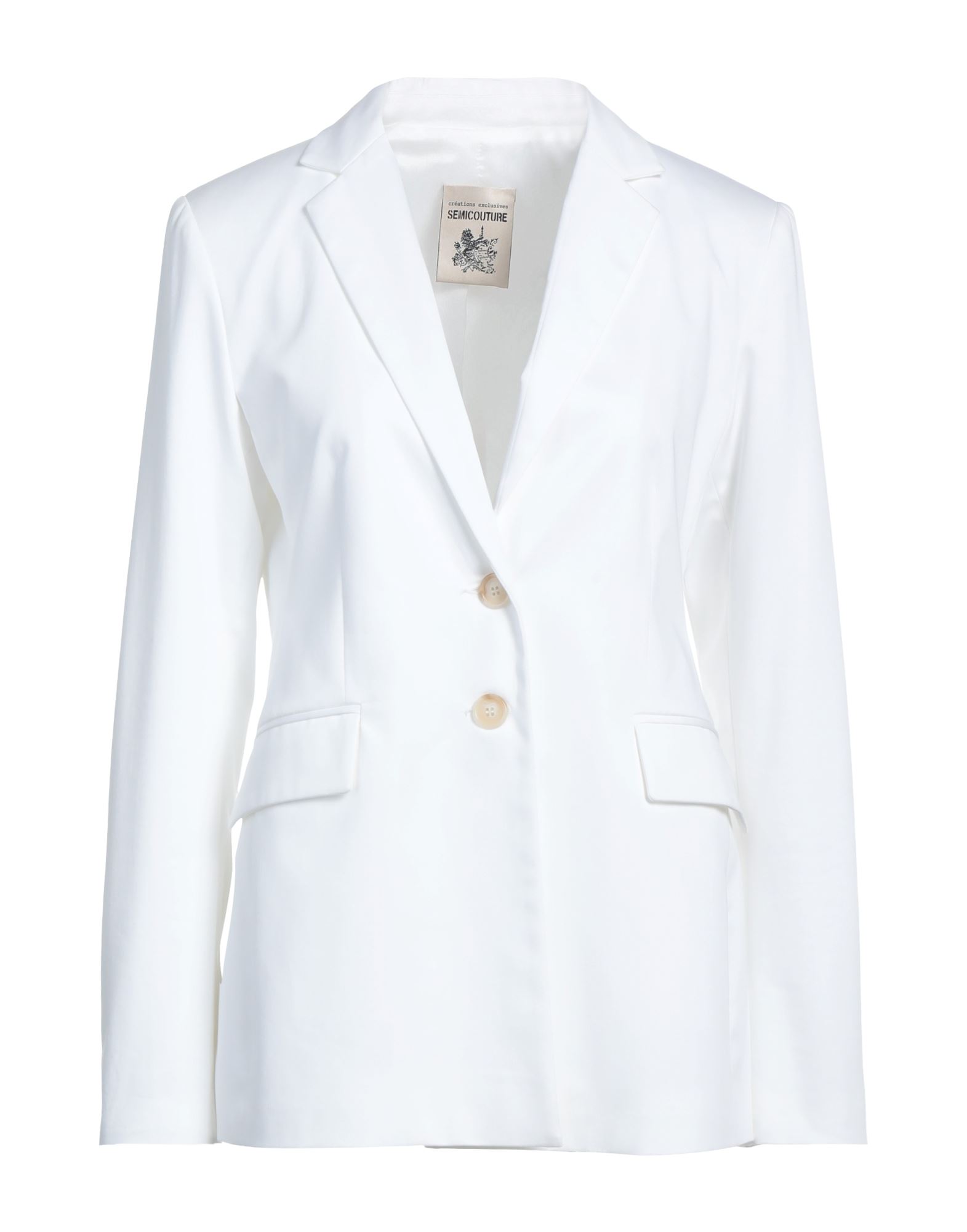 Semicouture Suit Jackets In White