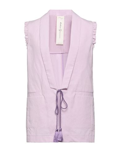 Katia Giannini Woman Blazer Lilac Size 6 Cotton, Polyester In Purple