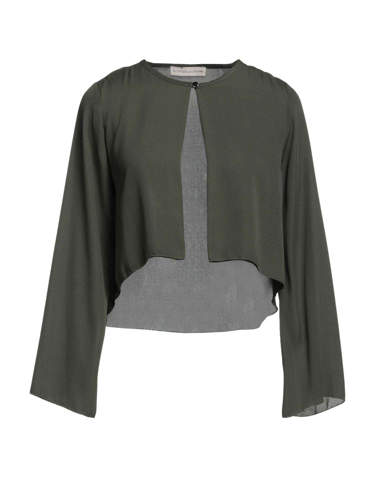 BOUTIQUE DE LA FEMME BOUTIQUE DE LA FEMME WOMAN SHRUG MILITARY GREEN SIZE S POLYESTER