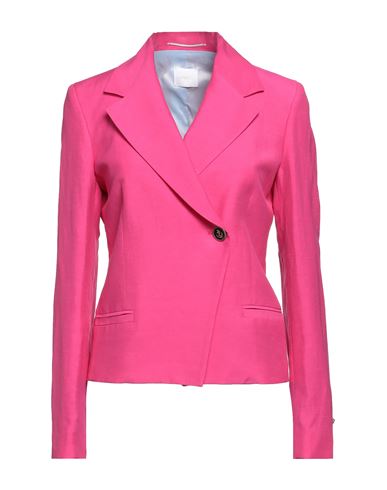 Merci .., Woman Blazer Fuchsia Size 8 Viscose, Linen In Pink
