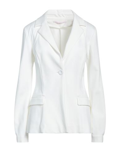 Maison Laviniaturra Woman Blazer White Size 8 Viscose, Polyamide, Elastane