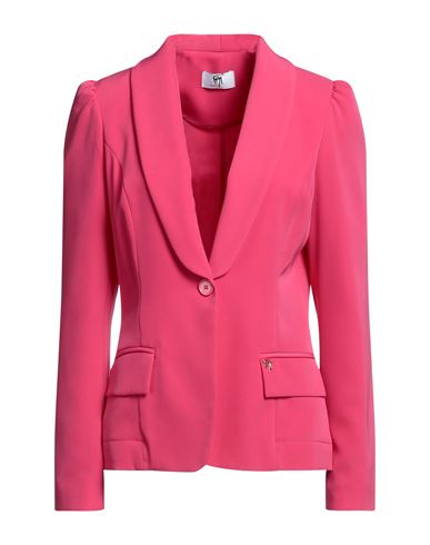 Gai Mattiolo Woman Suit Jacket Fuchsia Size 8 Polyester, Elastane In Pink