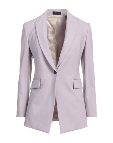 Theory Woman Suit Jacket Lilac Size 00 Wool, Elastane In Purple