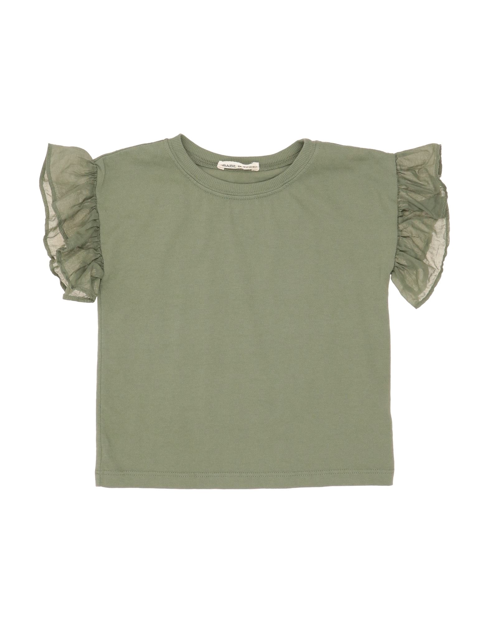 Babe And Tess Kids' Babe & Tess Toddler Girl T-shirt Military Green Size 3 Cotton