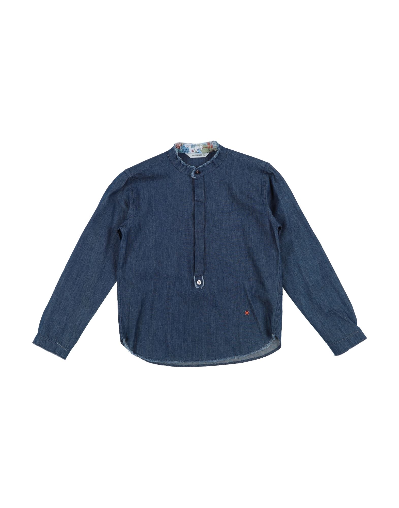 Manuel Ritz Babies'  Denim Shirts In Blue
