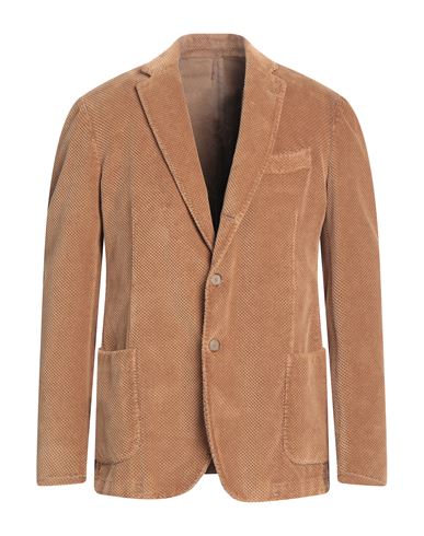 Santaniello Man Suit Jacket Camel Size 42 Cotton In Beige