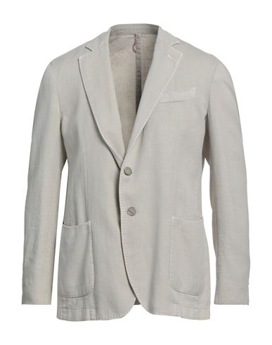 Santaniello Man Suit Jacket Light Grey Size 44 Cotton, Elastane In Beige