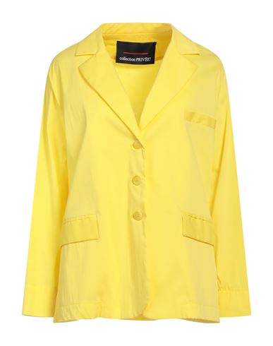 Collection Privèe Collection Privēe? Woman Blazer Yellow Size 8 Cotton