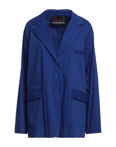 Collection Privèe Collection Privēe? Woman Suit Jacket Blue Size 12 Cotton