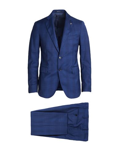 Angelo Nardelli Man Suit Blue Size 38 Virgin Wool In Blue
