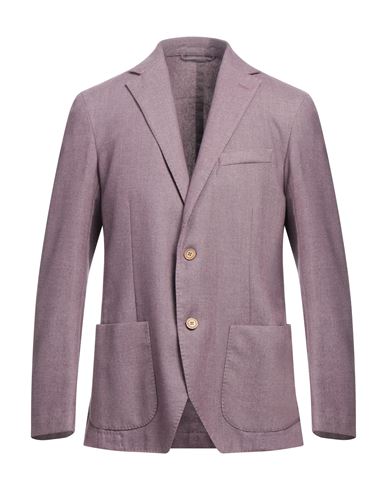 Altea Man Suit Jacket Mauve Size 40 Cashmere, Polyester In Purple