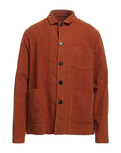 Altea Man Suit Jacket Rust Size Xl Virgin Wool In Red