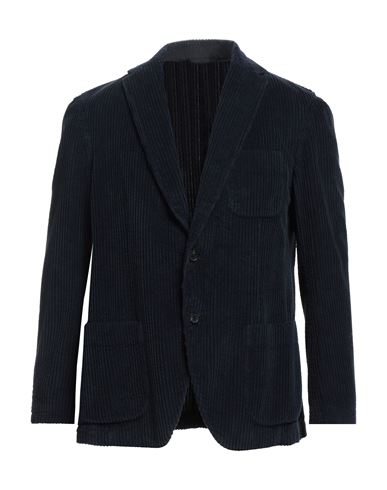 Altea Man Suit Jacket Midnight Blue Size 40 Cotton, Elastane