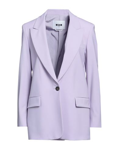 Msgm Woman Suit Jacket Light Purple Size 4 Virgin Wool, Elastane