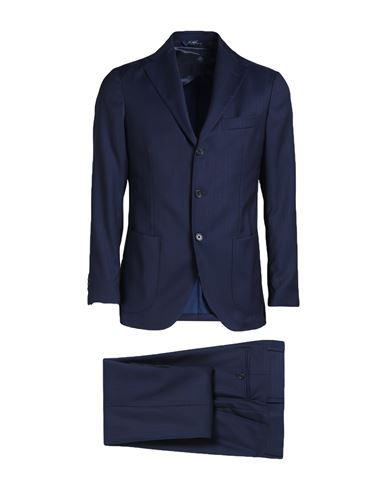 Gi Capri Man Suit Navy Blue Size 46 Virgin Wool, Silk
