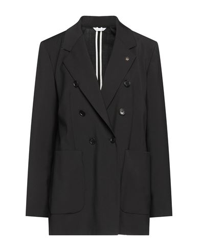 Manuel Ritz Woman Suit Jacket Black Size 2 Virgin Wool