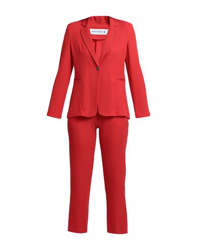 Shirtaporter Woman Suit Red Size 6 Polyester, Elastane