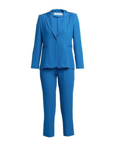 Shirtaporter Woman Suit Azure Size 10 Polyester, Elastane In Blue