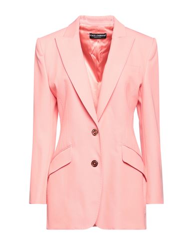 Dolce & Gabbana Woman Blazer Salmon Pink Size 6 Polyester, Viscose, Elastane
