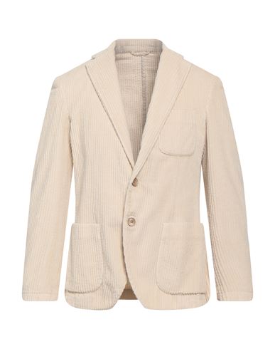 Altea Man Suit Jacket Cream Size 40 Cotton In White