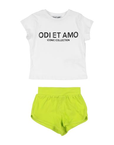 Odi Et Amo Babies'  Toddler Girl Co-ord White Size 7 Cotton