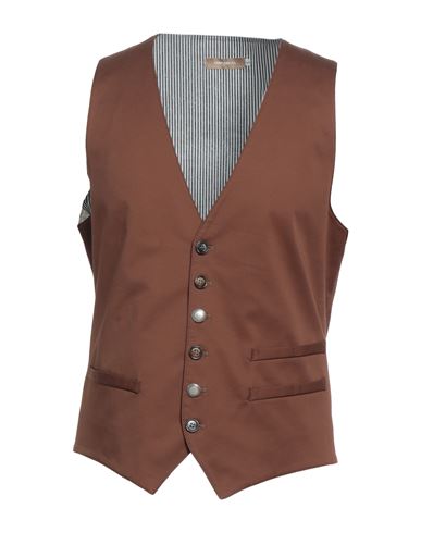Imperial Man Vest Brown Size Xl Cotton, Elastane