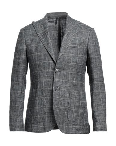 Domenico Tagliente Man Blazer Grey Size 38 Viscose, Silk, Linen