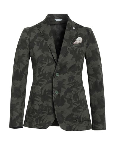 Manuel Ritz Man Blazer Military Green Size 38 Cotton, Elastane